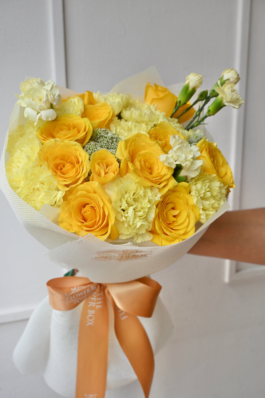 Golden glow bouquet