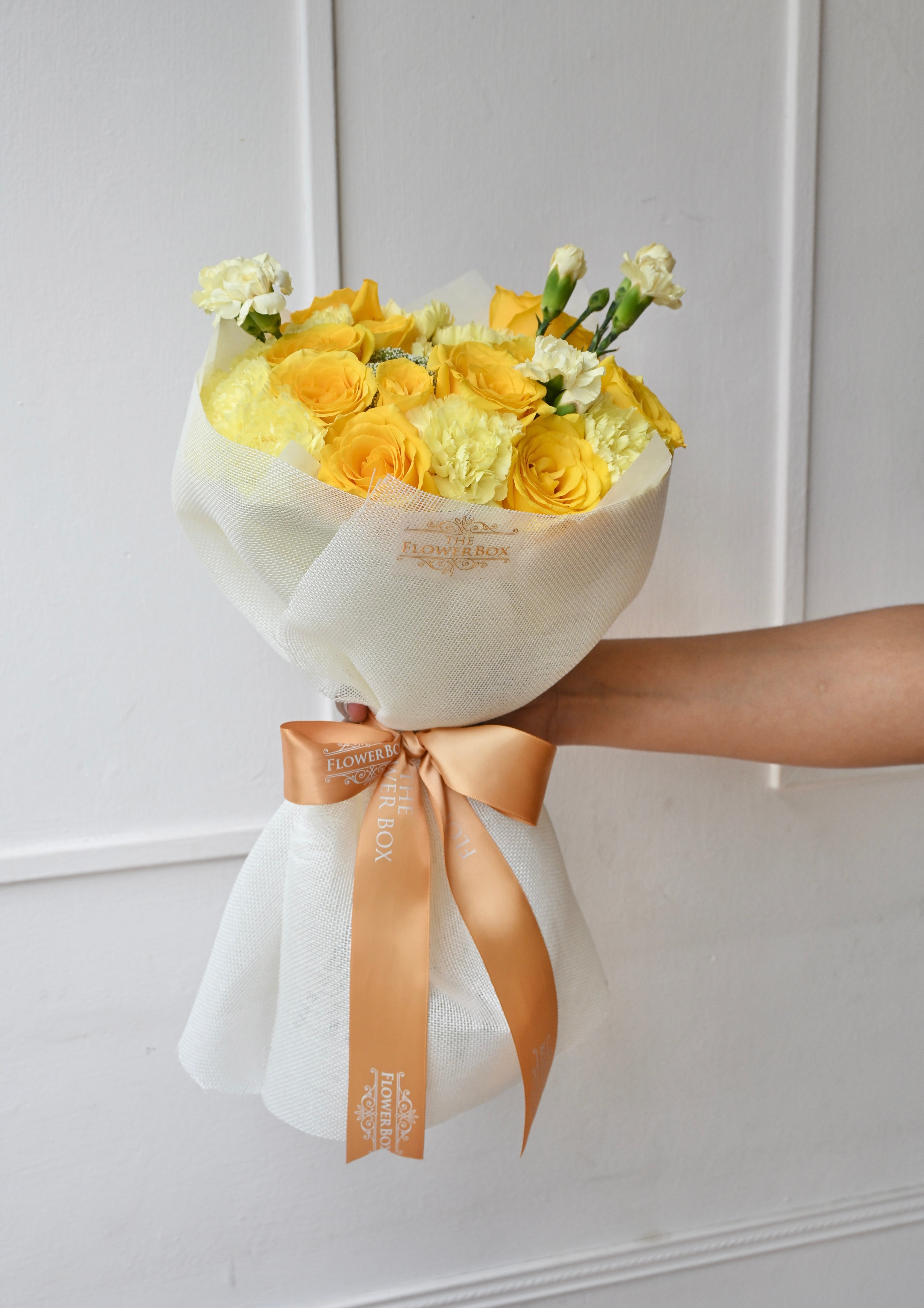 Golden glow bouquet