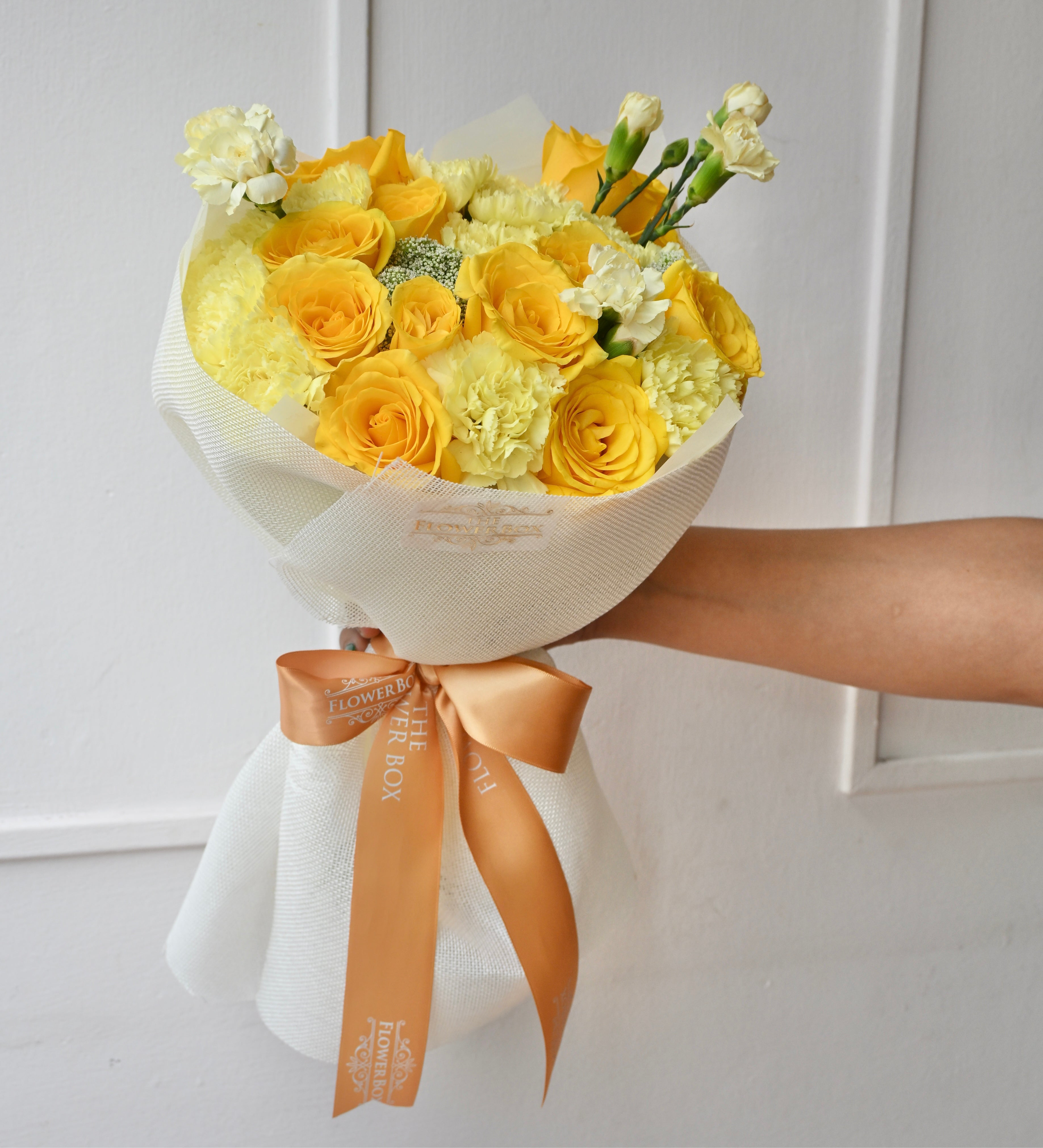 Golden glow bouquet